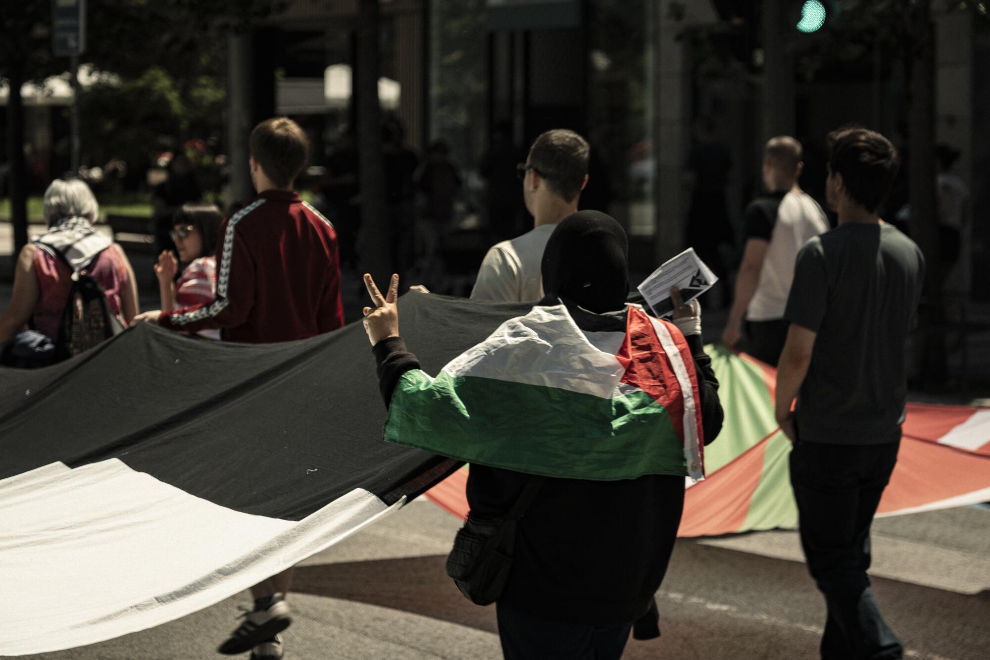 Iruñea ha jaleado la resistencia palestina.